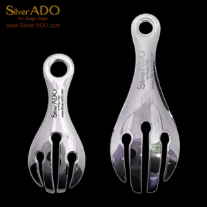 DTT-001 Nĩa bạc to  trơn bóng gương và có vân xước
