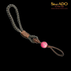 Phụ kiện dây đeo đính đá quý  Ruby tròn